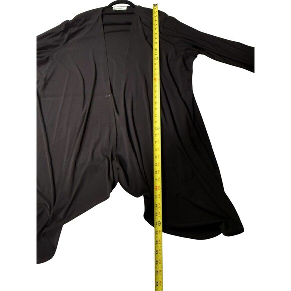 Nikki by Nikki Poulos Open Front Cardigan Stretch Long Sleeve Black Sz 3X - Picture 5 of 13